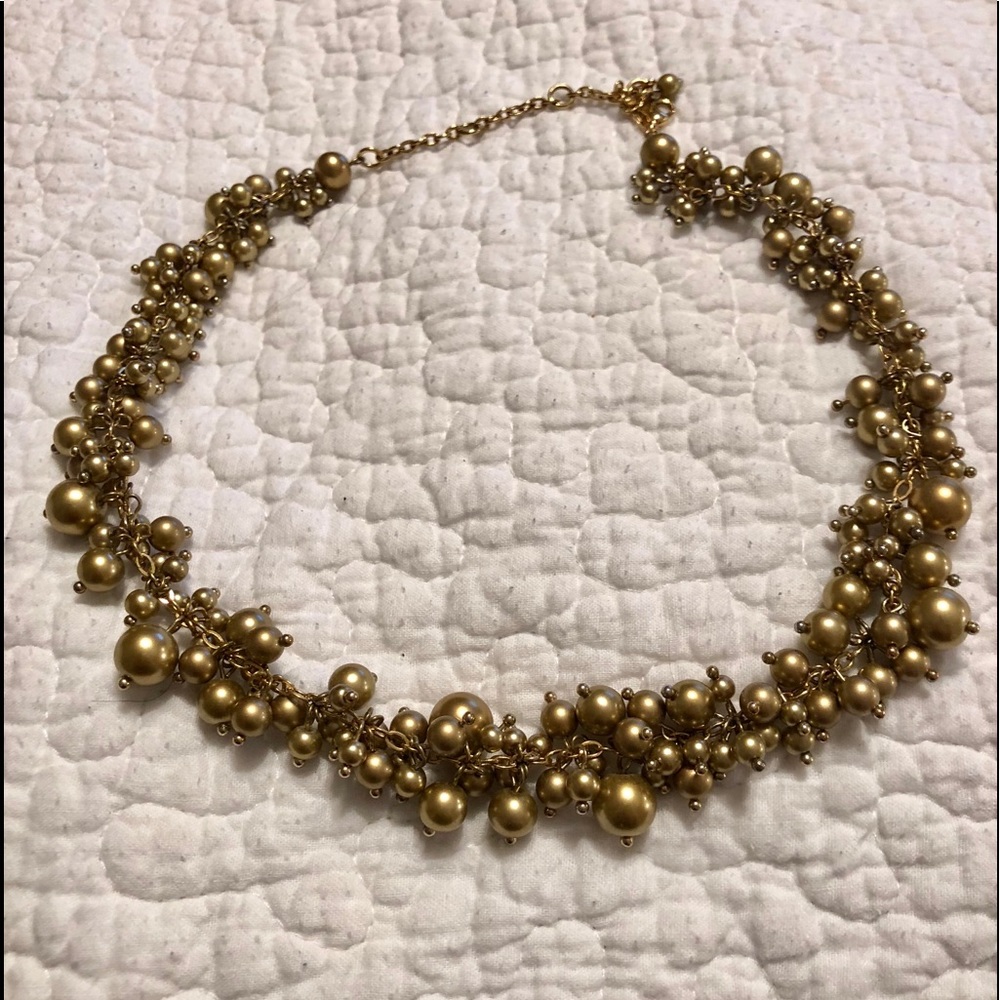 SOLD! Gold champagne bubble necklace